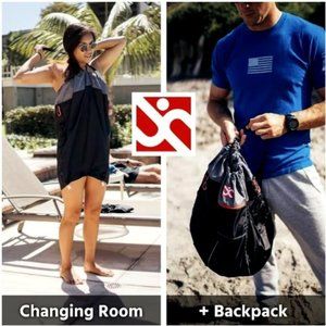 The UnderCover Convertible Backpack Changeroom Shorts Skort Garment BNWT Black